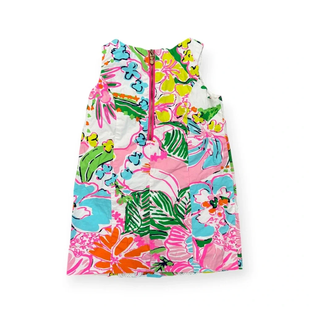 Lilly Pulitzer Target 20th Anniversary Floral Soutache Shift Dress 2T Pink Green